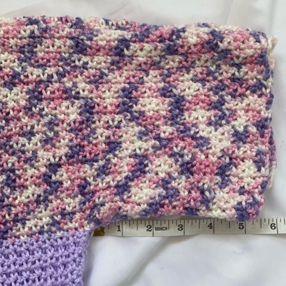 Vintage Hand Knit Short-Sleeve Sweater Top - Picture 5 of 5